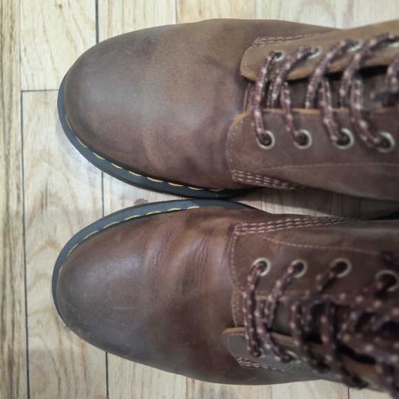 Dr. Martens 1460 Slip Resistant Boots - Dark Tan - Men’s US 10/EU 43 - Like New - Picture 4 of 6